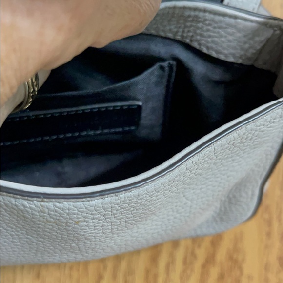 Rebecca Minkoff Taupe Leather Crossbody SAMPLE NFS Tag Small Adjustable OFAK? - Picture 6 of 13